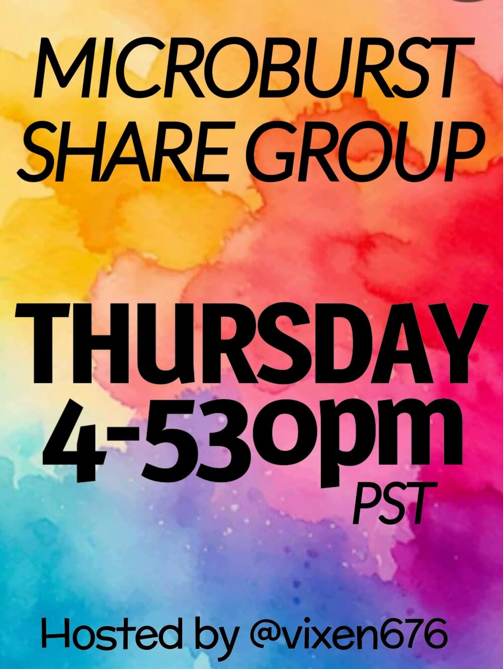 ❌ FULL‼️💙 THU 4-530pm PST MICROBURST Share Group
